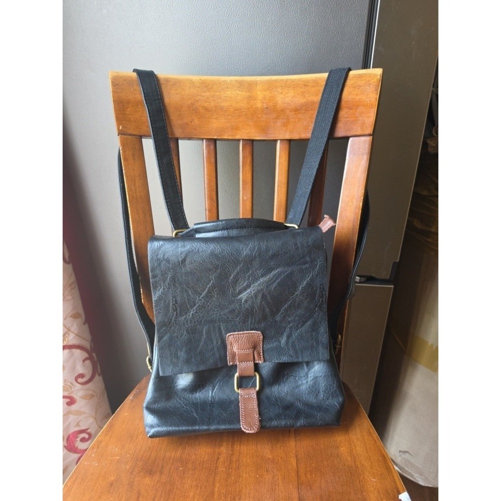 Convertible Faux Leather Backpack: Magnetic Closure, Travel or School Bag